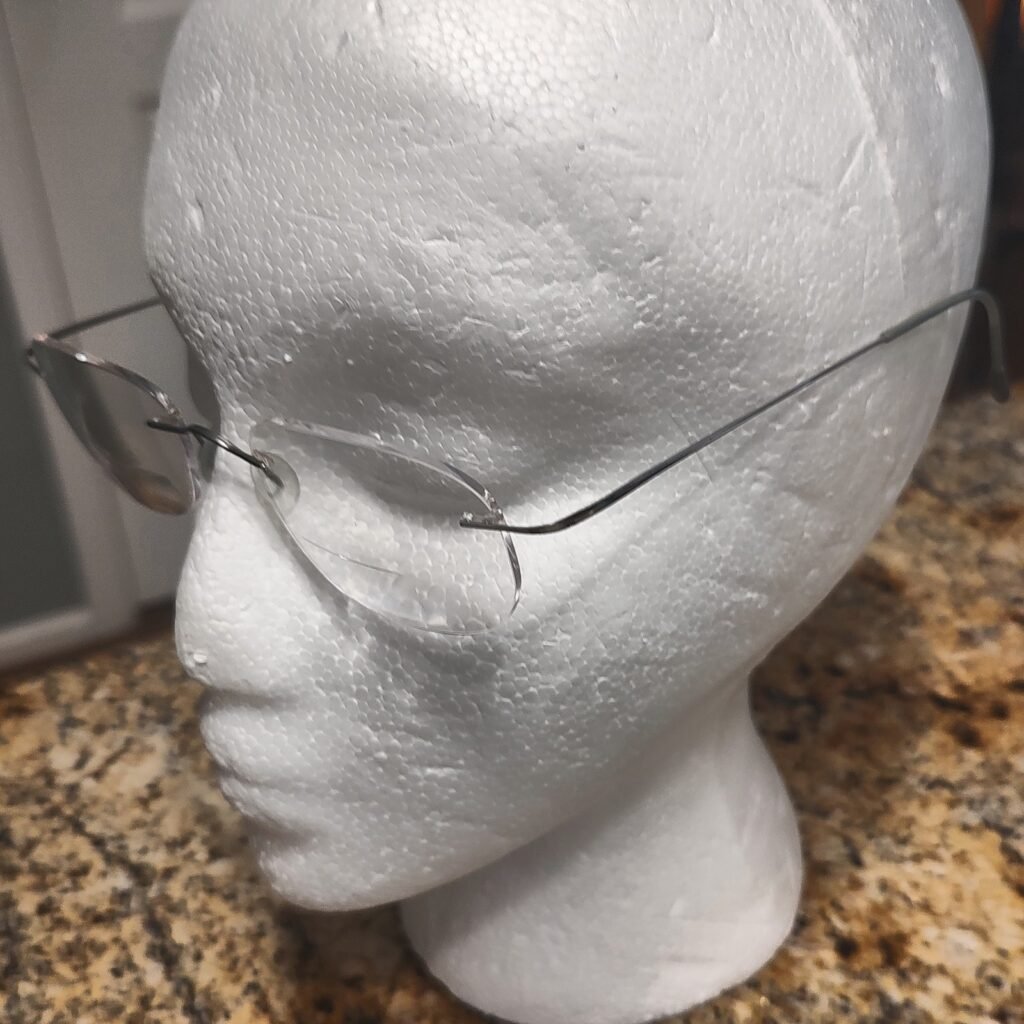 Silhouette 7995 Unisex Rimless Eyeglasses Frames Silver Clear Gently Used