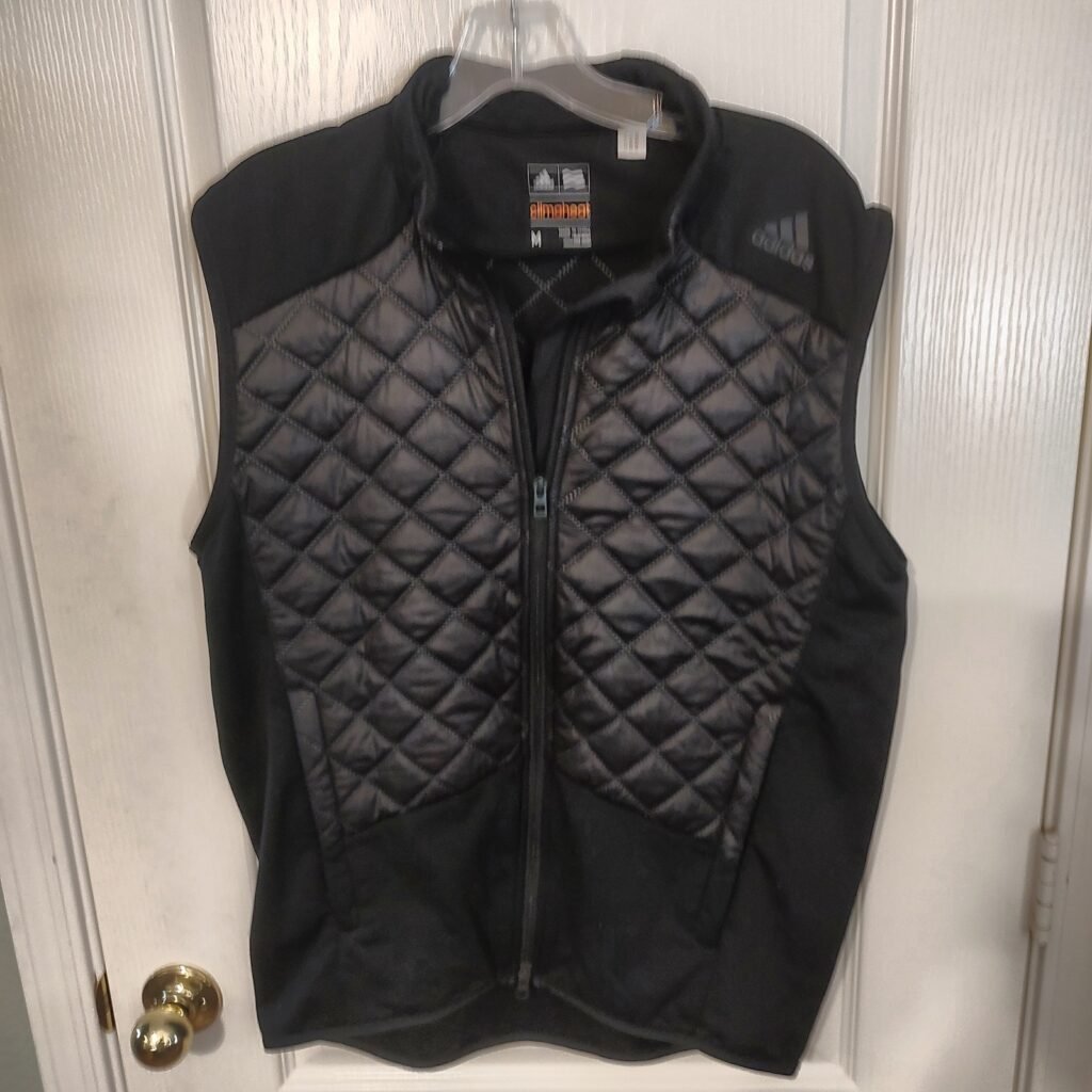 Adidas Men's Black Climaheat Full Zip Vest Size M Excellent Used