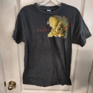Pinback Indie Rock Band T-Shirt Medium Dark Gray Used Graphic Tee