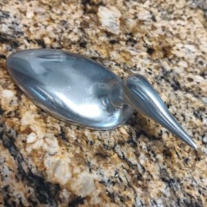 Hoselton Aluminum Bird Sculpture Signed Vintage Metal Art Decor Used Good Cond