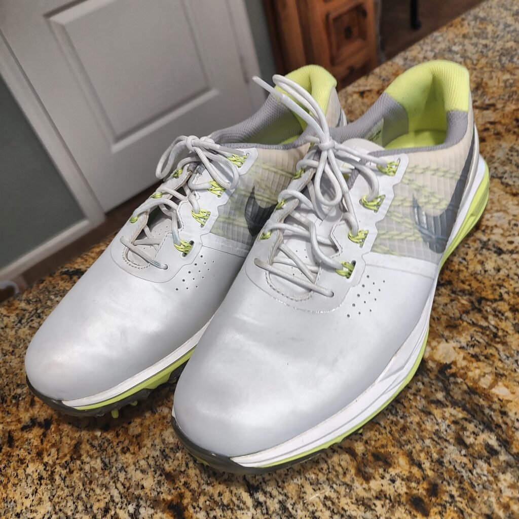 Nike FI Impact 2 Golf Shoes Womens US 9 White Gray Lime Green Gently Used