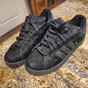 Adidas Men's ART NO. 467940 Black Suede Sneakers US 9 Used Condition