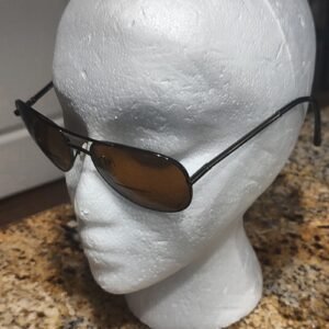 KIRKLAND SIGNATURE Zin 596184 Aviator Sunglasses Frames Gunmetal Brown 57mm USED