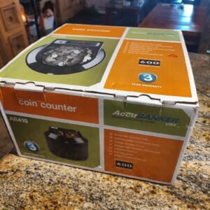 AccuBANKER AB410 Coin Counter Sorter Machine Electric Gently Used w/ Adapter Man