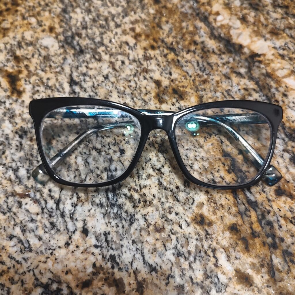 Heartland JULIE Womens Eyeglasses Frames 53-16-140 Black Teal Gently Used