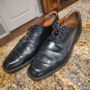 ECCO Mens Black Leather Dress Shoes EU 44 US 10.5 Used Comfort Wear