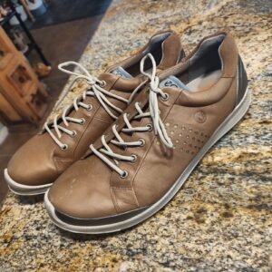 ECCO Mens E-DTS Spikeless Golf Shoes Size 46 / US 12-12.5 Brown Used