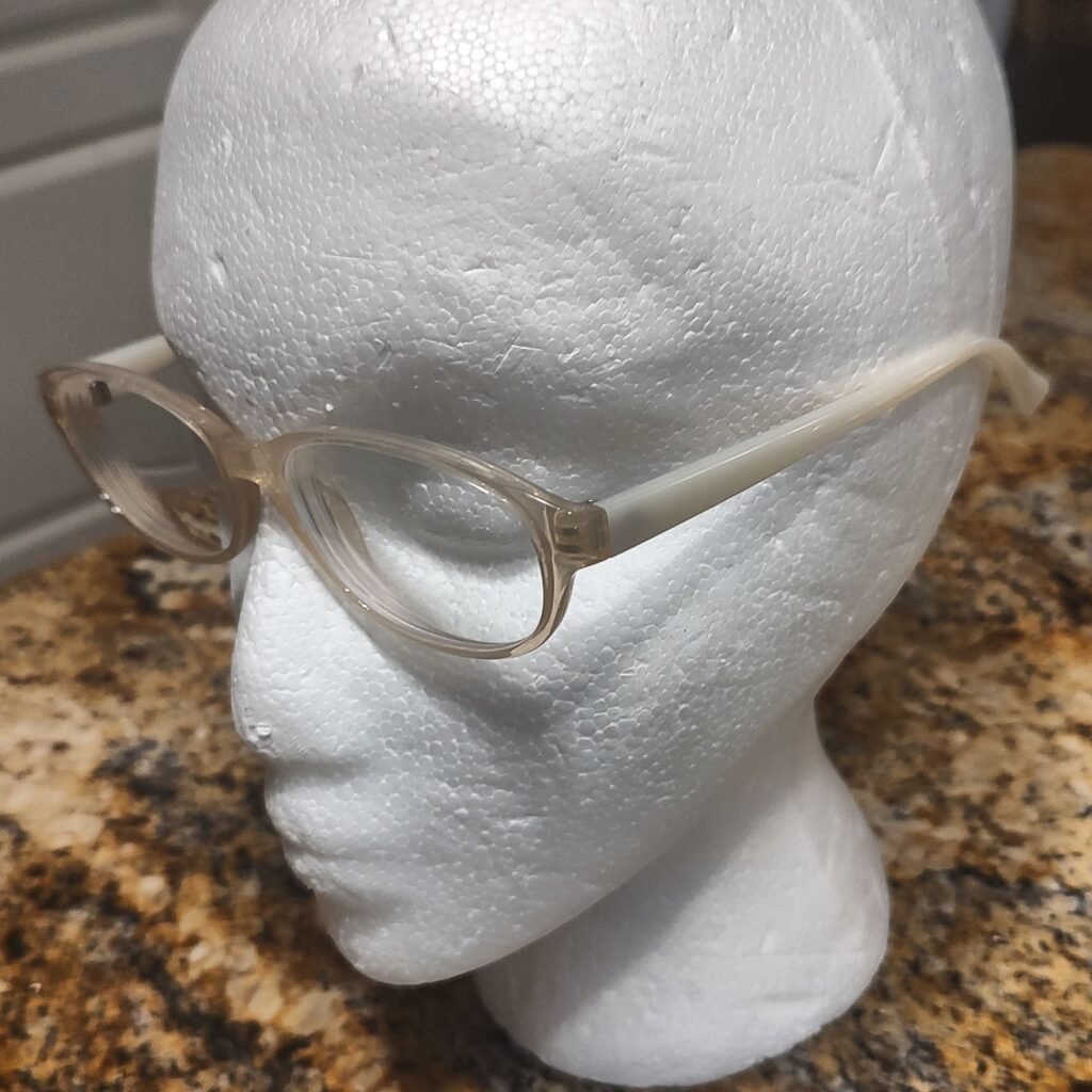 JINS L-0719A J-L5 Unisex Clear White Eyeglass Frames 52-16-140 Excellent Cond