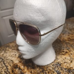 QUAY AUSTRALIA ALL IN 111 Unisex Sunglasses Gold Brown Gradient Gently Used