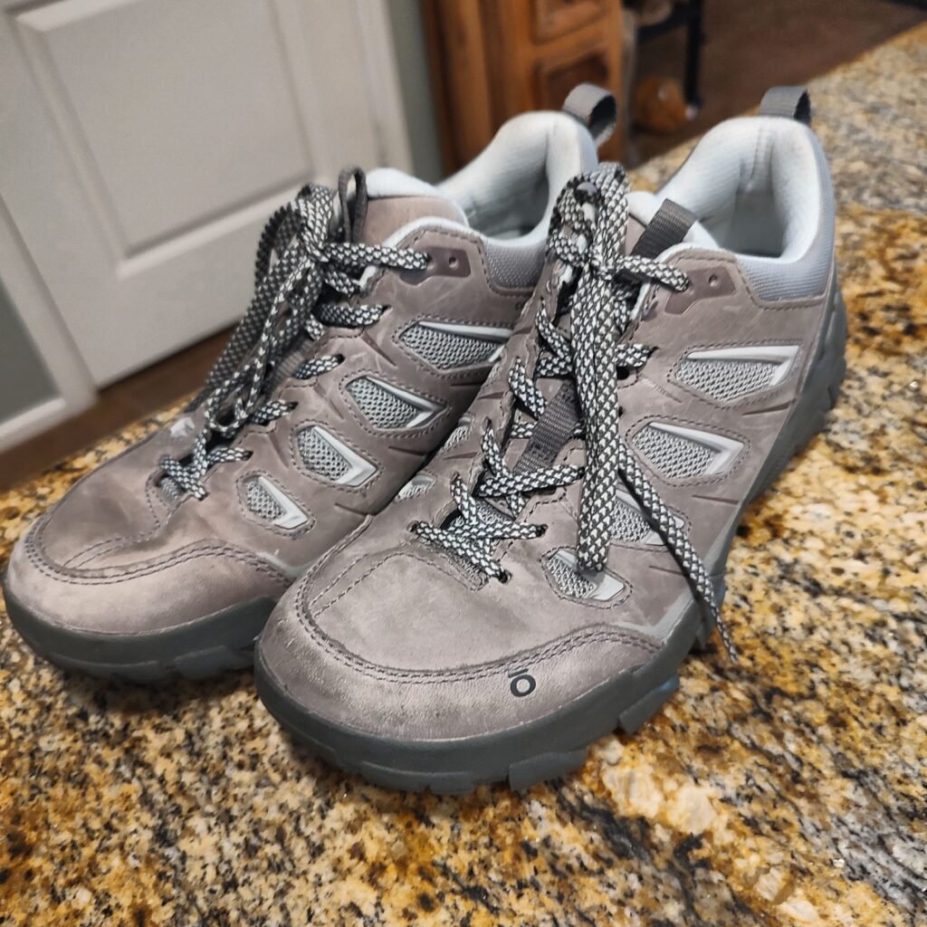 Oboz Women's Hiking Shoes 6.5 Grey Leather Mesh Gently Used Outdoor Trail